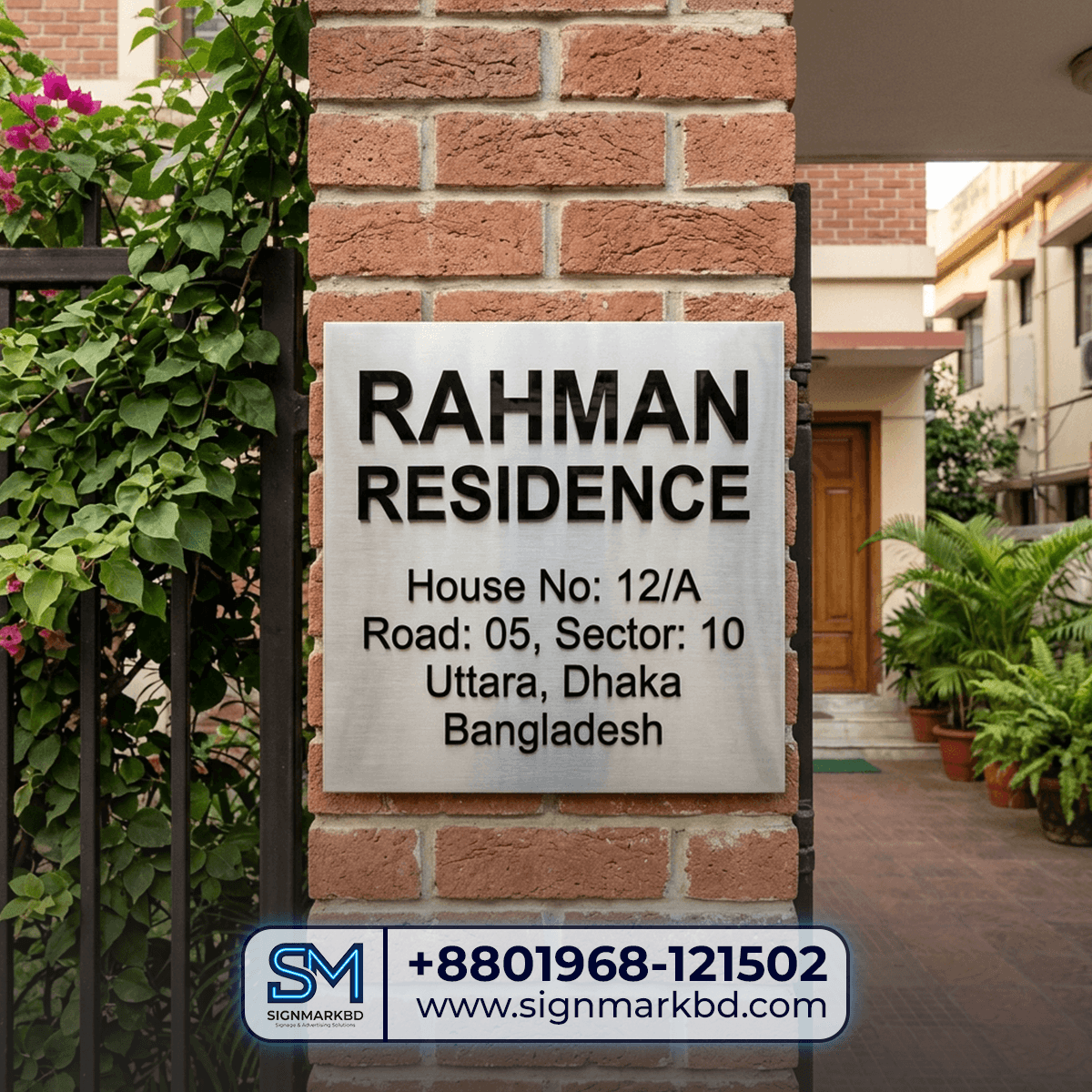 Best House Name Plate – SS and Acrylic at Low Price