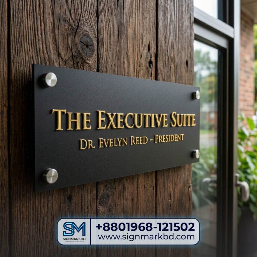 Custom Acrylic Office Name Plate Price in Bangladesh