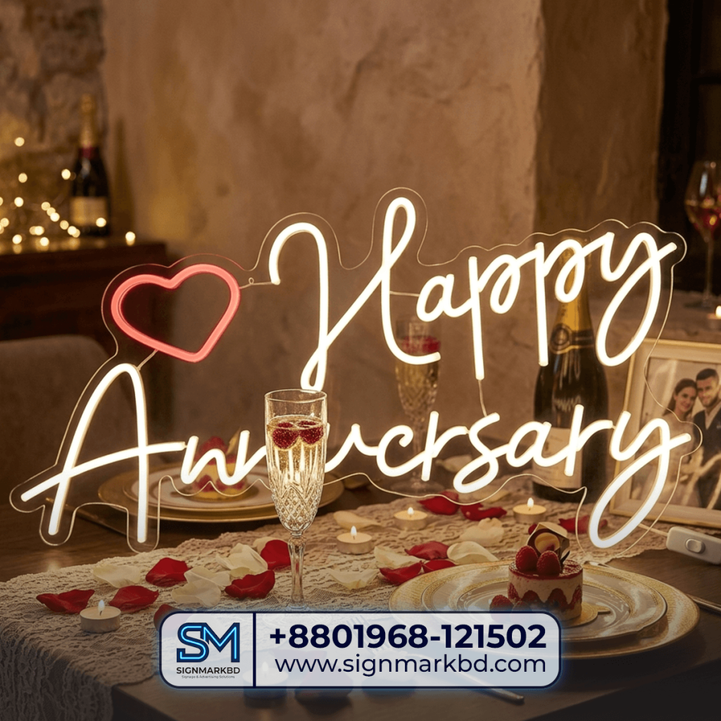 Custom Neon Signage for Anniversary in BD | LED Party Light